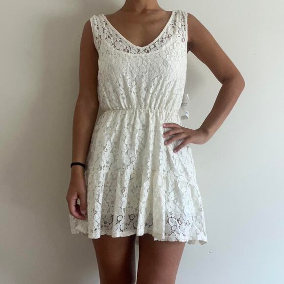 Cream nwt dress lord & taylor XS - Picture 3 of 8